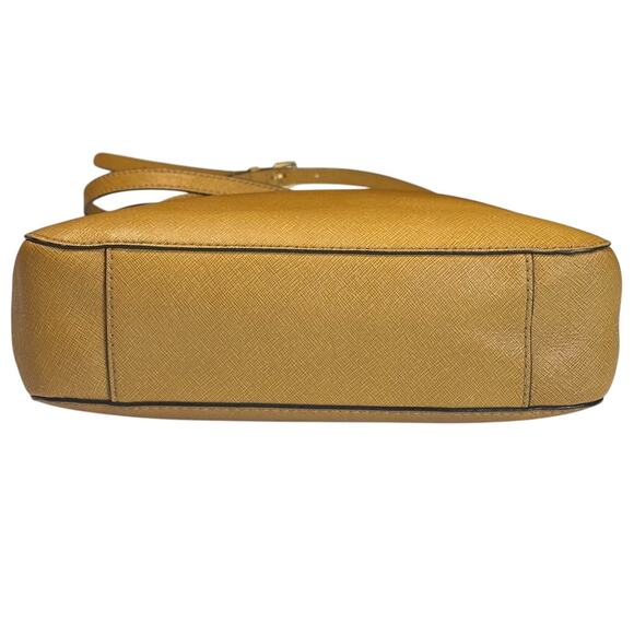 Michael Kors Jet Set Large Crossbody Messenger Bag Saffiano Leather Amber Yellow - Picture 10 of 14